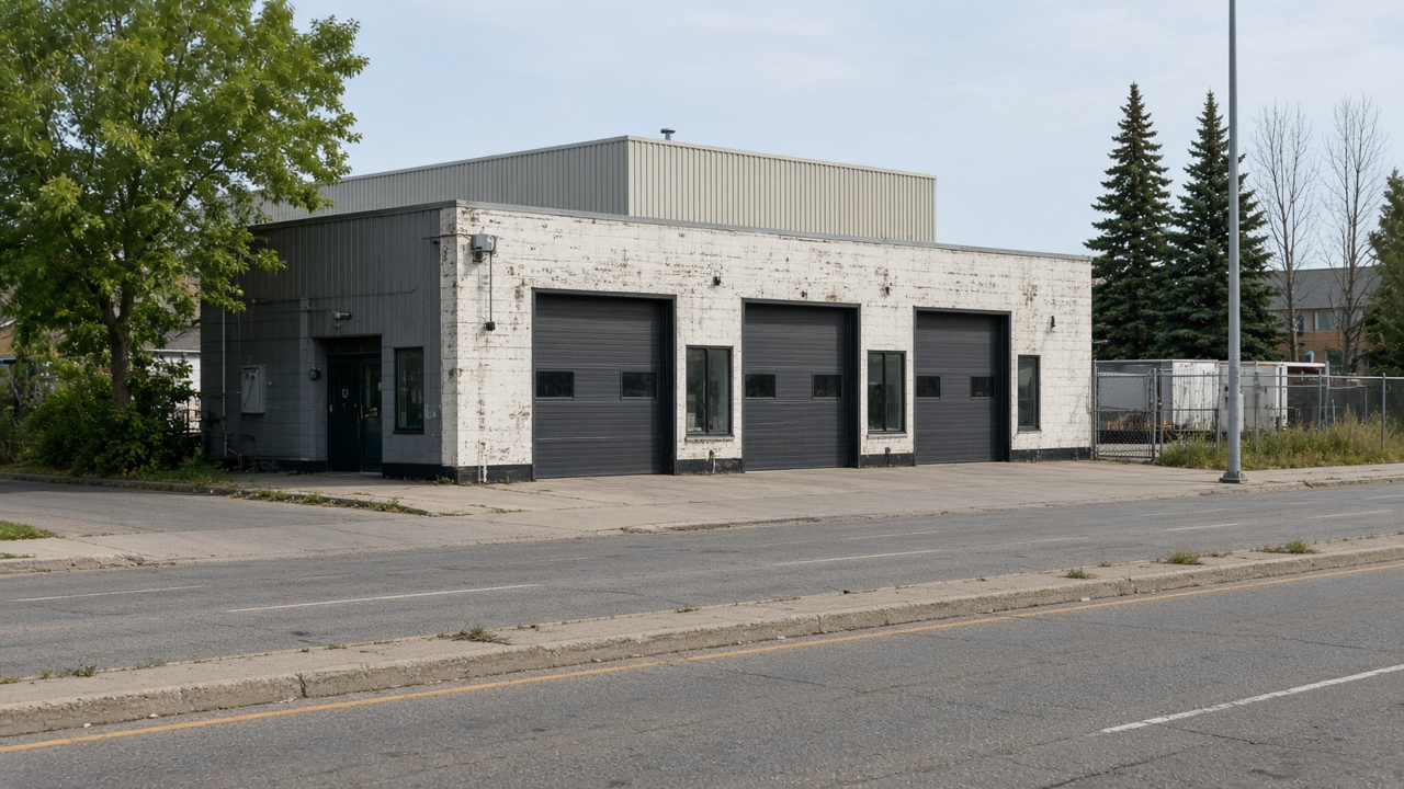 Vehicle service bay at Deallumen